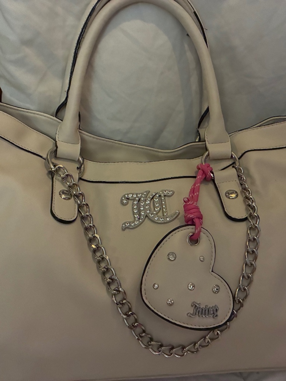 💕 JUICY COUTURE CREAM/IVORY TOTE 💕